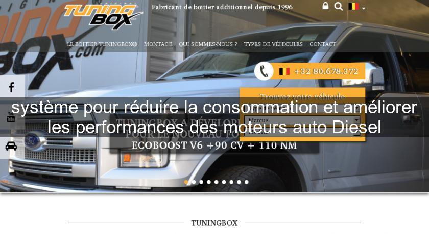 système pour réduire la consommation et améliorer les performances des moteurs auto Diesel système pour réduire la consommation et améliorer les performances des moteurs auto Diesel