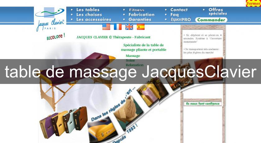table de massage JacquesClavier table de massage JacquesClavier
