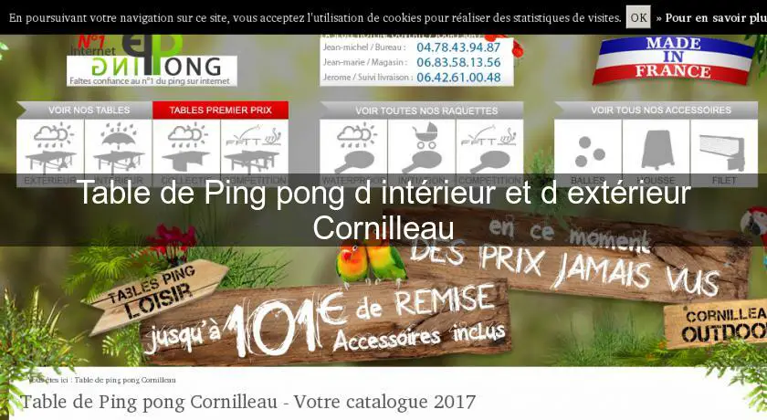 Table de Ping pong d'intérieur et d'extérieur Cornilleau