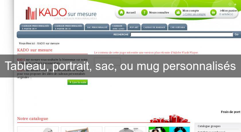 Tableau, portrait, sac, ou mug personnalisés Tableau, portrait, sac, ou mug personnalisés
