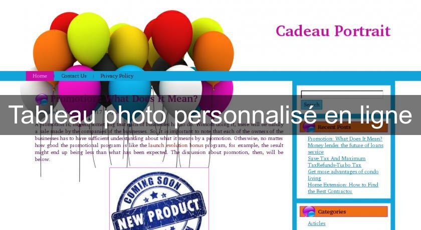 Tableau photo personnalisé en ligne