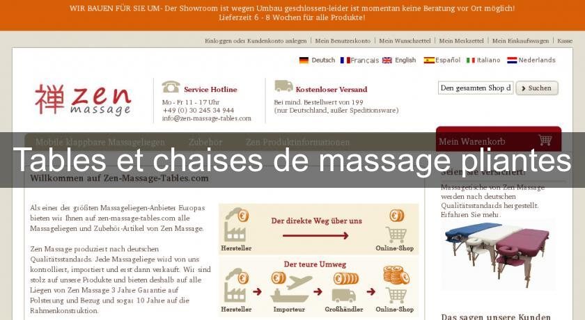 Tables et chaises de massage pliantes Tables et chaises de massage pliantes
