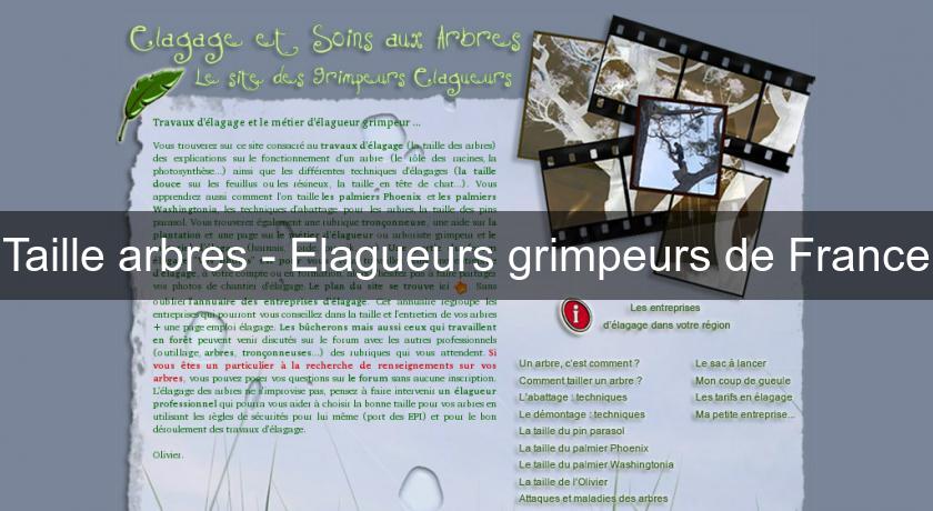 Taille arbres - Elagueurs grimpeurs de France Taille arbres - Elagueurs grimpeurs de France
