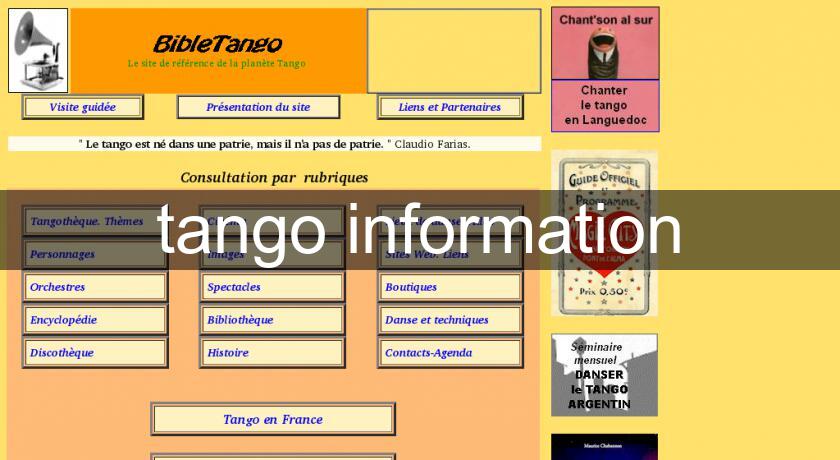 tango information tango information