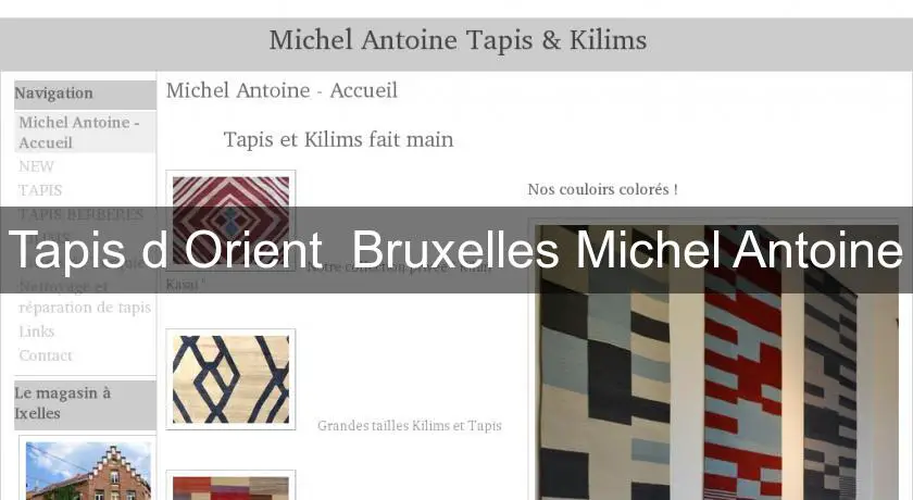 Tapis d'Orient  Bruxelles Michel Antoine