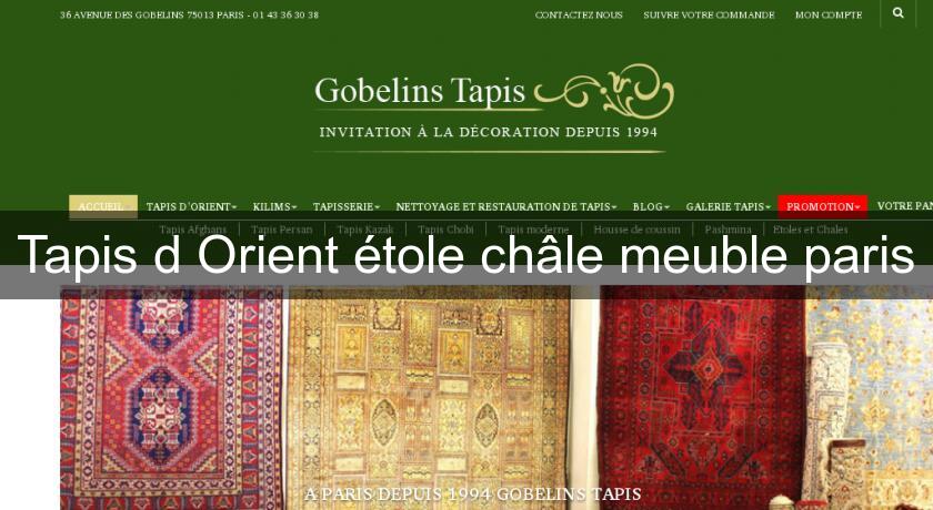 Tapis d'Orient étole châle meuble paris Tapis d'Orient étole châle meuble paris