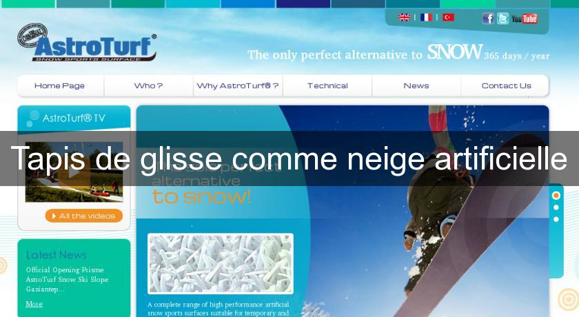 Tapis de glisse comme neige artificielle