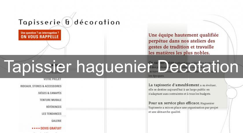 Tapissier haguenier Decotation