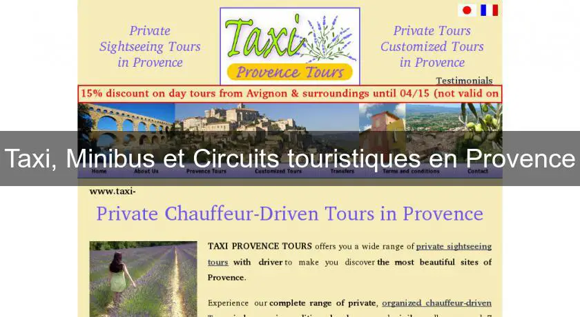 Taxi, Minibus et Circuits touristiques en Provence