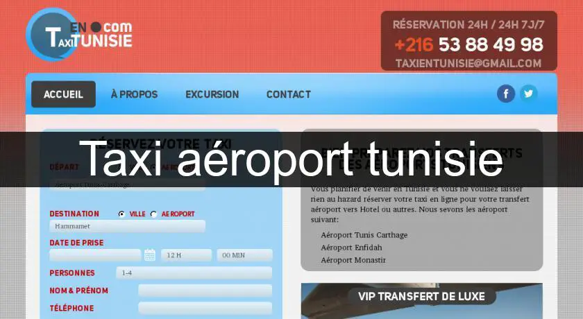Taxi aéroport tunisie