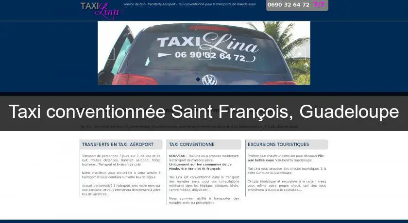 Taxi conventionnée Saint François, Guadeloupe