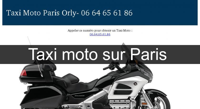Taxi moto sur Paris 