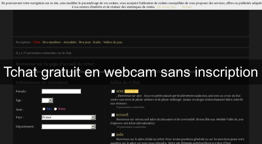 Tchat gratuit en webcam sans inscription