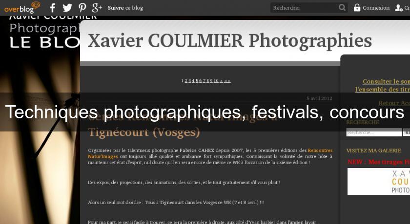 Techniques photographiques, festivals, concours