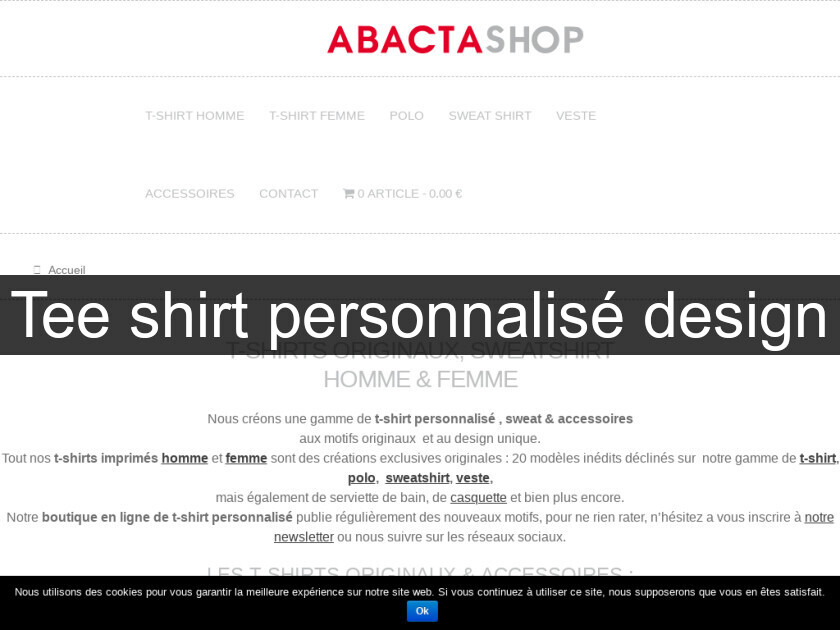 Tee shirt personnalisé design