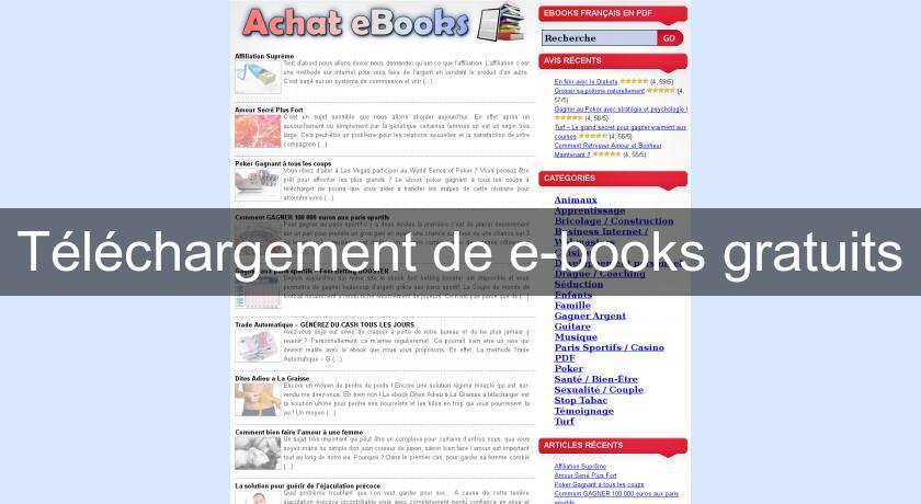 Téléchargement de e-books gratuits Téléchargement de e-books gratuits