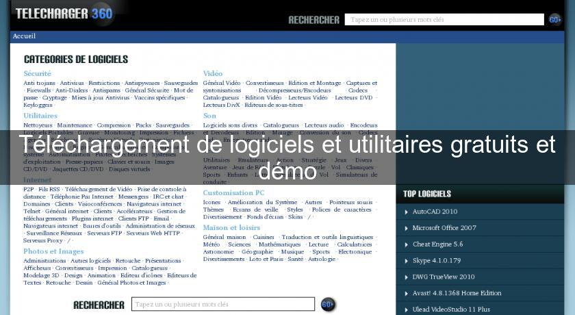 Téléchargement de logiciels et utilitaires gratuits et démo