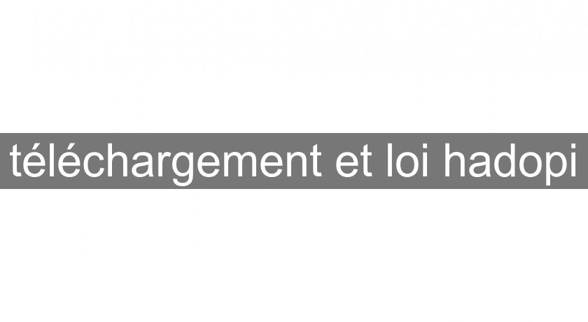 téléchargement et loi hadopi