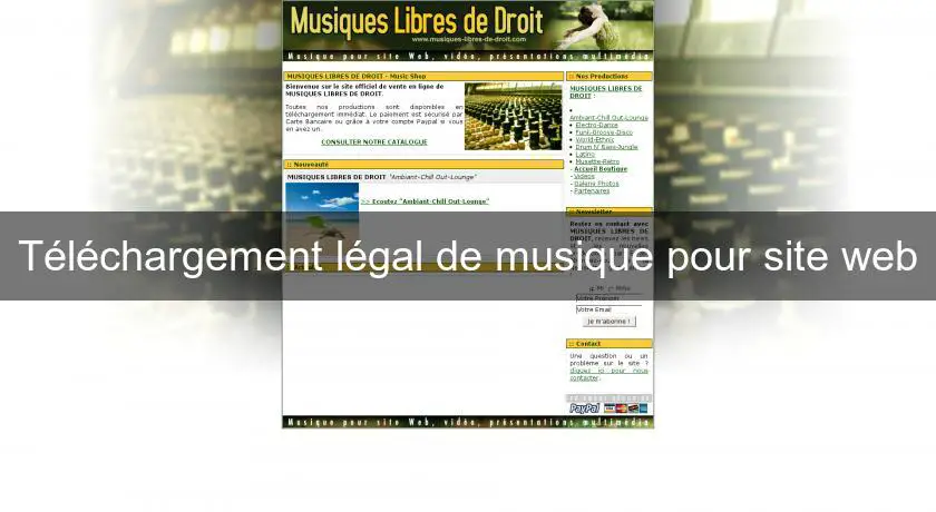 Téléchargement légal de musique pour site web