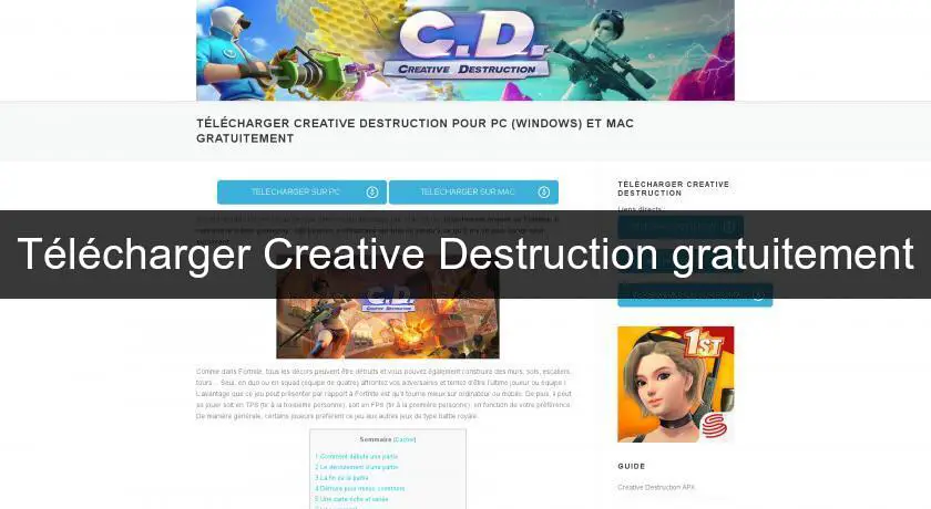 Télécharger Creative Destruction gratuitement