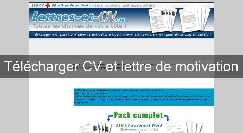 Télécharger CV et lettre de motivation Télécharger CV et lettre de motivation