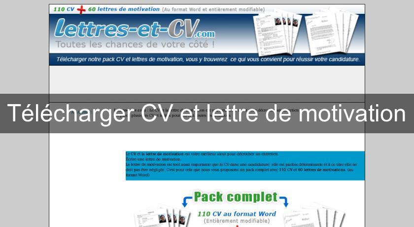 Télécharger CV et lettre de motivation