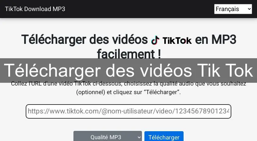 Télécharger des vidéos Tik Tok
