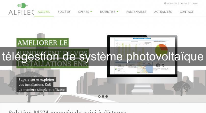 télégestion de système photovoltaïque télégestion de système photovoltaïque