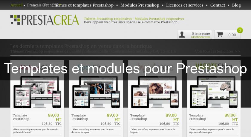 Templates et modules pour Prestashop
