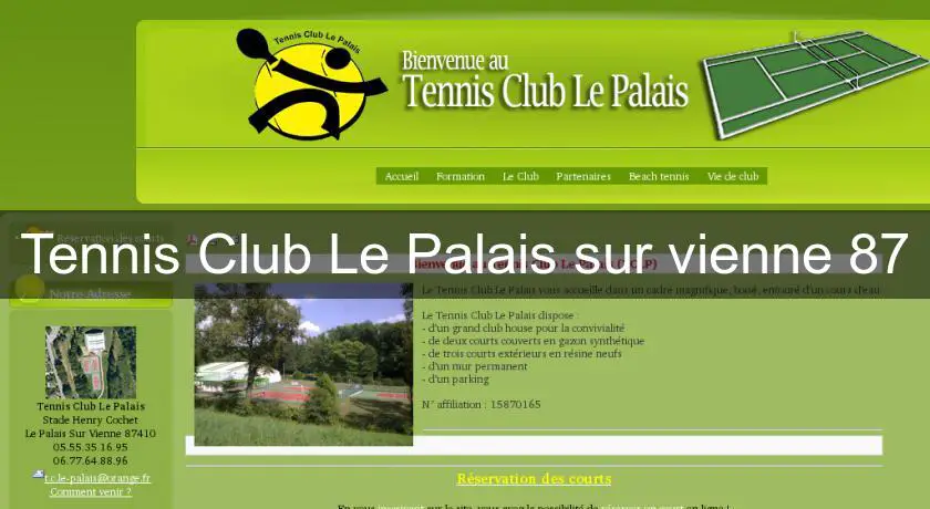 Tennis Club Le Palais sur vienne 87