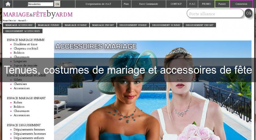 Tenues, costumes de mariage et accessoires de fête Tenues, costumes de mariage et accessoires de fête