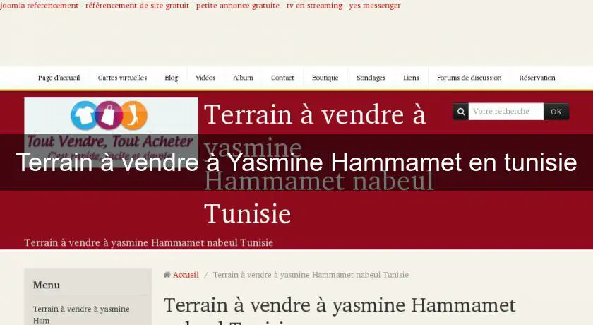 Terrain à vendre à Yasmine Hammamet en tunisie