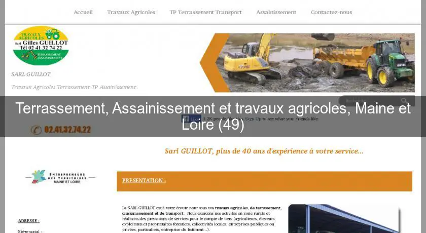 Terrassement, Assainissement et travaux agricoles, Maine et Loire (49)