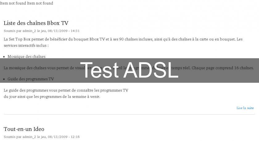Test ADSL Test ADSL