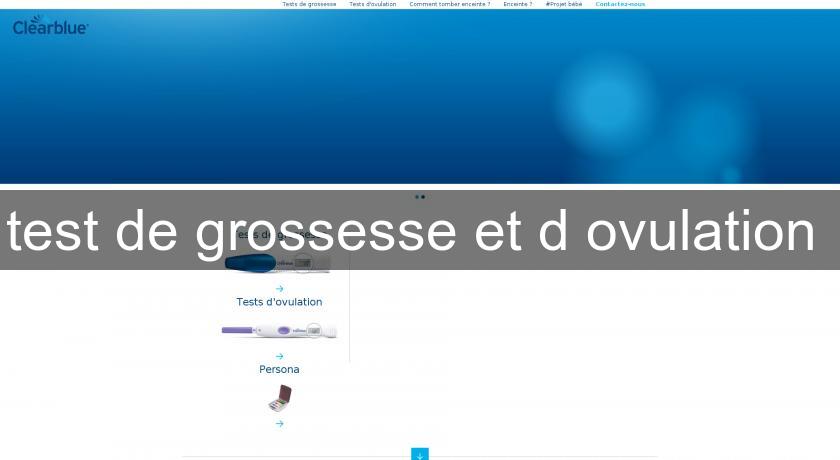 test de grossesse et d'ovulation test de grossesse et d'ovulation