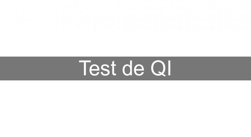 Test de QI Test de QI