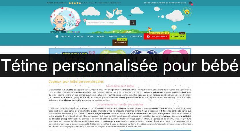 Tétine personnalisée pour bébé Tétine personnalisée pour bébé