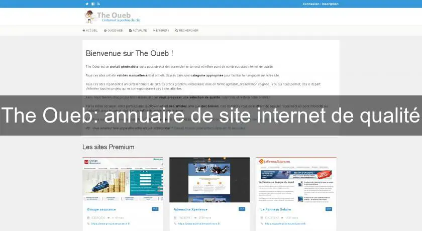 The Oueb: annuaire de site internet de qualité