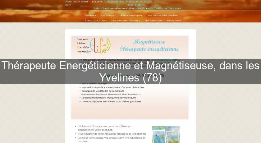 Thérapeute Energéticienne et Magnétiseuse, dans les Yvelines (78)
