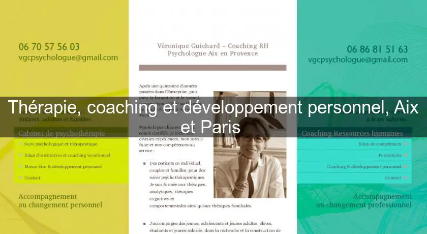 Thérapie, coaching et développement personnel, Aix et Paris 