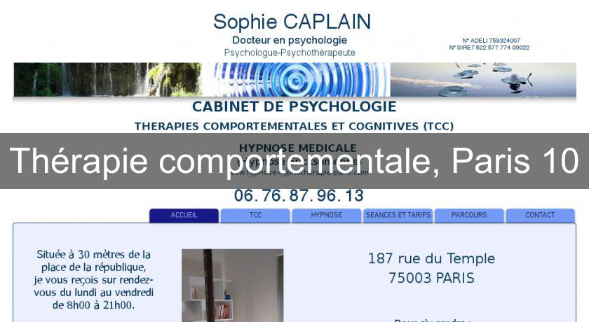Thérapie comportementale, Paris 10 Thérapie comportementale, Paris 10