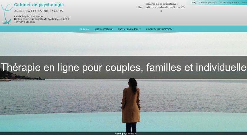 Thérapie en ligne pour couples, familles et individuelle Thérapie en ligne pour couples, familles et individuelle