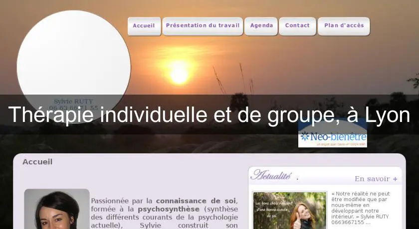 Thérapie individuelle et de groupe, à Lyon
