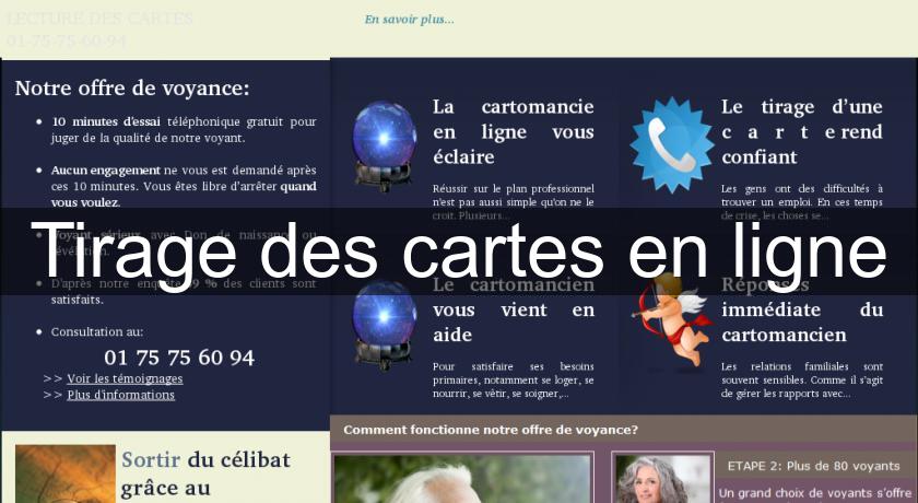 Tirage des cartes en ligne Tirage des cartes en ligne
