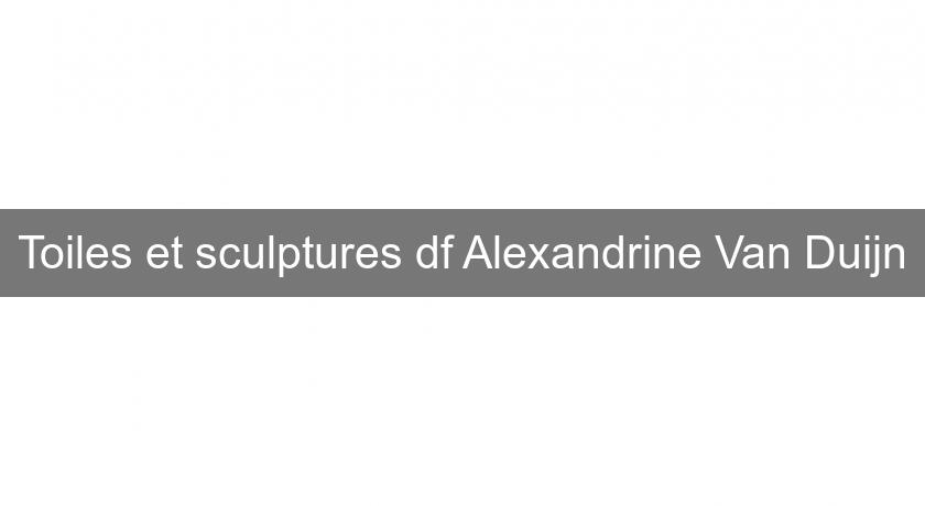 Toiles et sculptures df'Alexandrine Van Duijn