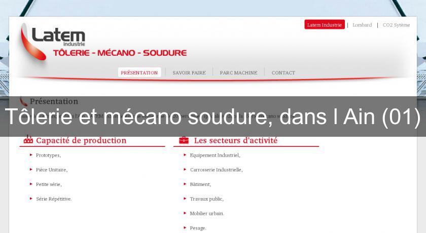 Tôlerie et mécano soudure, dans l'Ain (01) Tôlerie et mécano soudure, dans l'Ain (01)