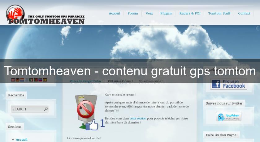 Tomtomheaven - contenu gratuit gps tomtom