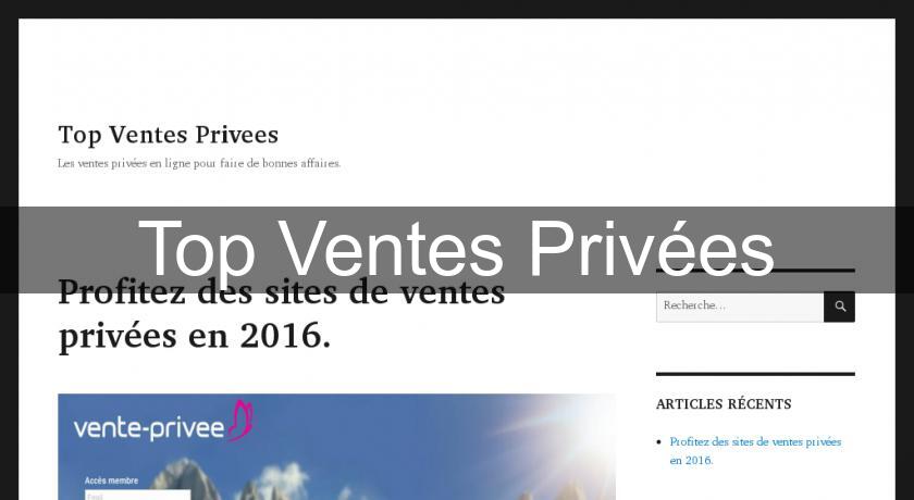 Top Ventes Privées