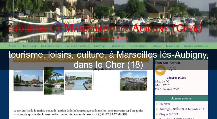 tourisme, loisirs, culture, à Marseilles lès-Aubigny, dans le Cher (18)