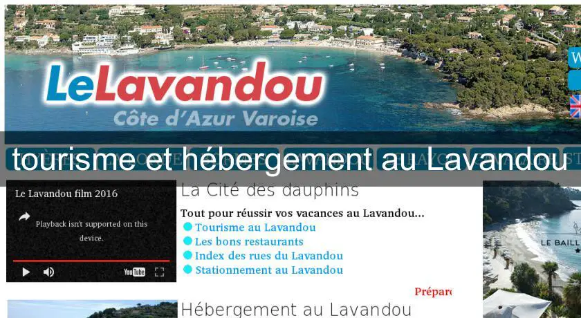 tourisme et hébergement au Lavandou